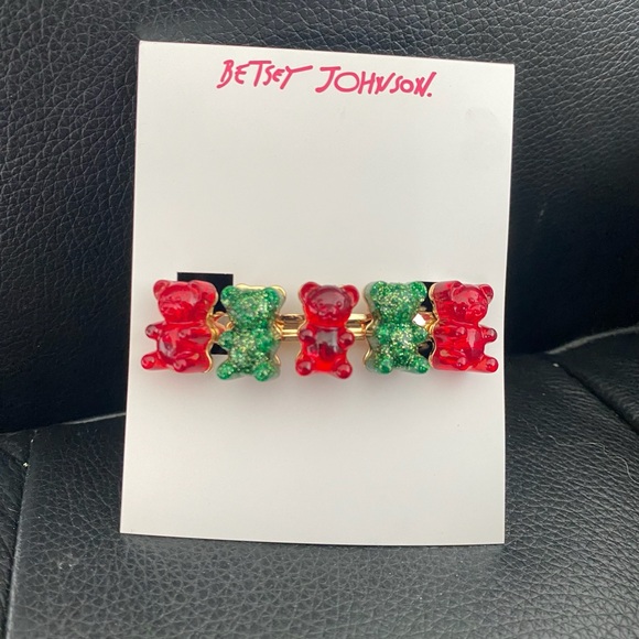 BETSEY JOHNSON Festive Gummy Bear Hair Clip NWT - Picture 7 of 8